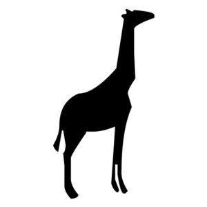 Giraffe Silhouette 1A LAK 15-6 Jungle Wall Decal