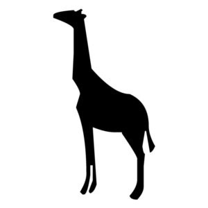 Giraffe Silhouette 1B LAK 15-7 Jungle Wall Decal