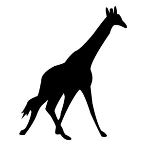 Giraffe Silhouette 2A LAK 15-8 Jungle Wall Decal