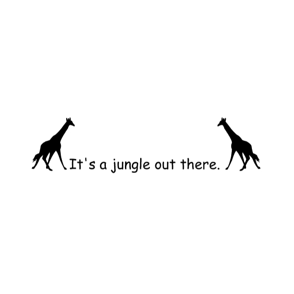 It's a jungle out there. Wall Decal