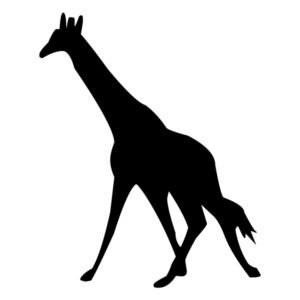 Giraffe Silhouette 2B LAK 15-9 Jungle Wall Decal