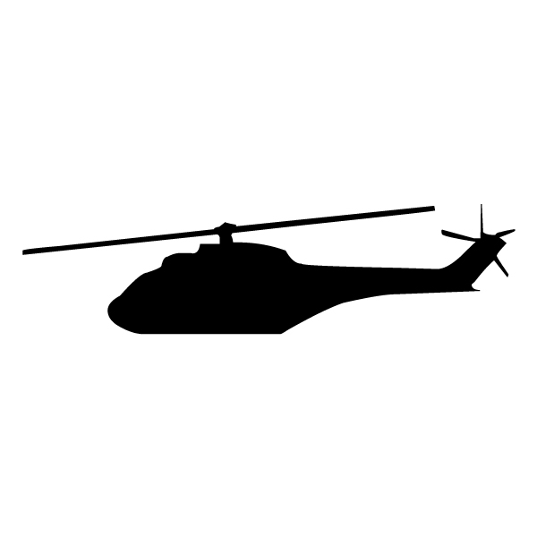 Helicopter Silhouette B LAK 16 9 Aviation Wall Decal