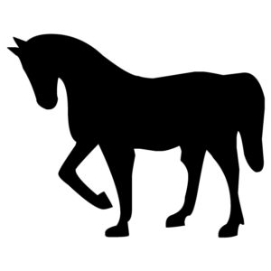 Horse Silhouette 2B LAK 10-3 Horse Wall Decal