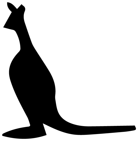Kangaroo Silhouette 1B LAK 14 C Animal Wall Decal