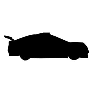 Race Car Silhouette 1A LAK 5-0 Racing Wall Decal