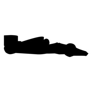 Race Car Silhouette 2A LAK 5-2 Racing Wall Decal