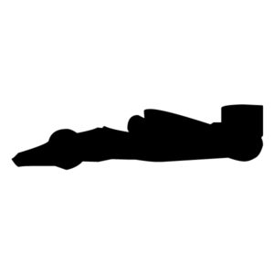 Race Car Silhouette 2B LAK 5-3 Racing Wall Decal