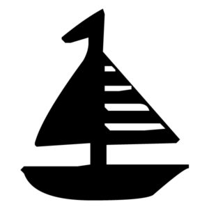 Sailboat Silhouette 2A LAK 1-M Nautical Wall Decal