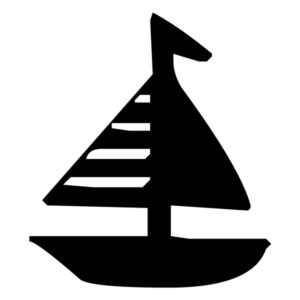 Sailboat Silhouette 2B LAK 1-N Nautical Wall Decal
