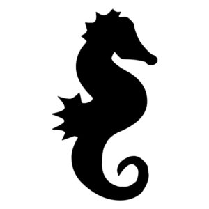 Sea Horse Silhouette A LAK 1-3 Nautical Wall Decal