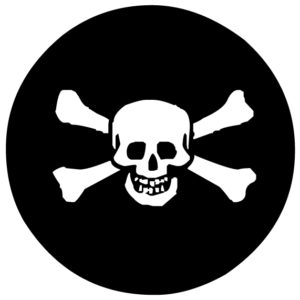 Skull and Cross Bones LAK 27-0 Pirates Wall Decal