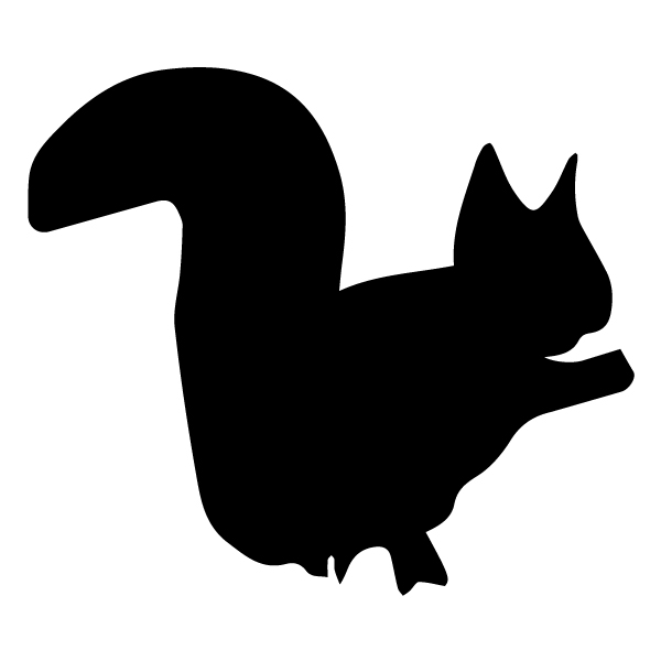 Squirrel Silhouette 1A LAK 14 V Animal Wall Decal