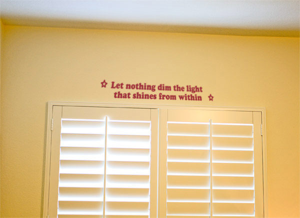 Let nothing dim the light Wall Decal