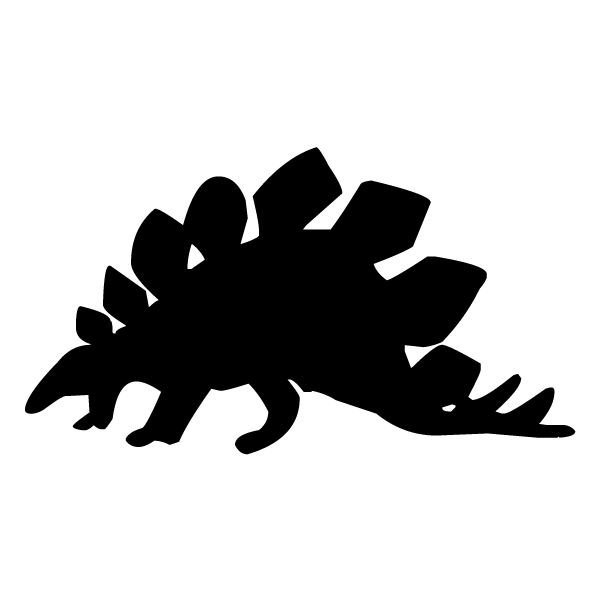 Stegosaurus Silhouette B LAK 26-7 Dinosaur Wall Decal