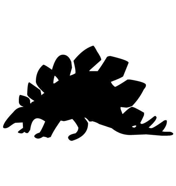Stegosaurus Silhouette LAK 14 d Animal Wall Decal