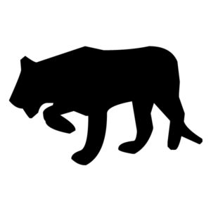 Tiger Silhouette B LAK 15-1 Jungle Nautical Wall Decal