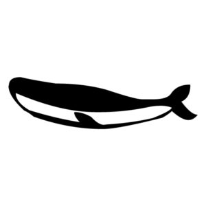 Whale Silhouette B LAK 1-6 Nautical Wall Decal