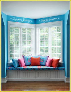 enhance your window seat with warm words of inspiration