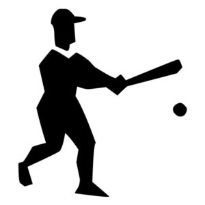 Abstract Baseball Player A LAK 2 2 o Sports Wall Decal