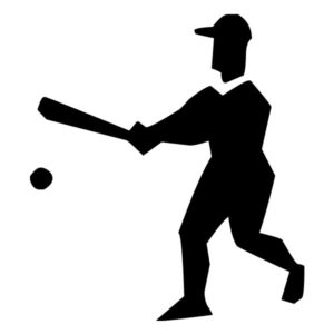 Abstract Baseball Player B LAK 2 2 p Sports Wall Decal