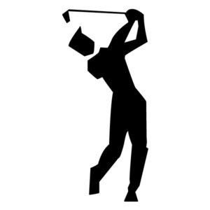 Abstract Golfer A LAK 2 2 c Sports Wall Decal