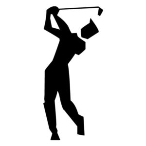 Abstract Golfer B LAK 2 2 d Sports Wall Decal