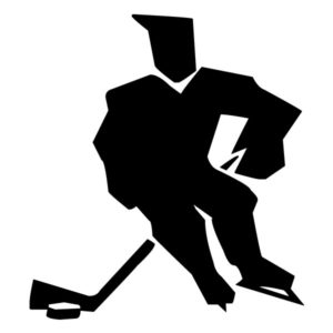 Abstract Hockey Player B LAK 2 2 f Sports Wall Decal