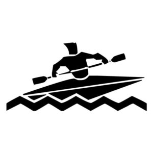 Abstract Kayaker A LAK 2 2 i Sports 2 Wall Decal
