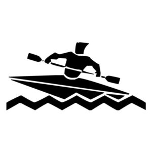 Abstract Kayaker B LAK 2 2 j Sports Wall Decal