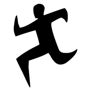 Abstract Runner B LAK 2 3 7 Sports Wall Decal