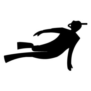 Abstract Snorkeler A LAK 2 2 w Sports Wall Decal