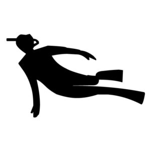 Abstract Snorkeler B LAK 2 2 x Sports Wall Decal