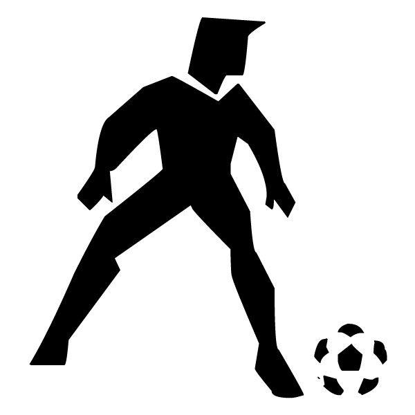 Abstract Soccer Player A LAK 2 2 m Sports Wall Decal