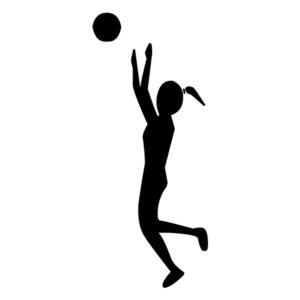 Female Volleyball Player B LAK 2t Sports Wall Decal