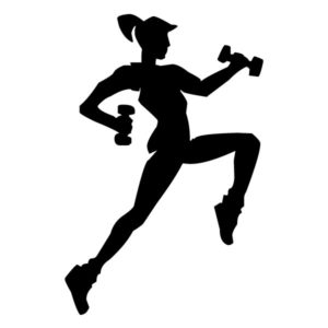 Female with Weights A LAK 2 2 0 Sports Wall Decal