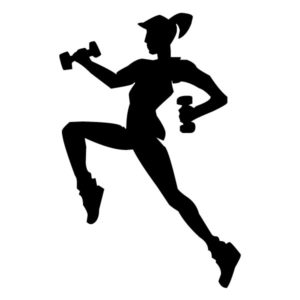 Female with Weights B LAK 2 2 1 Sports Wall Decal