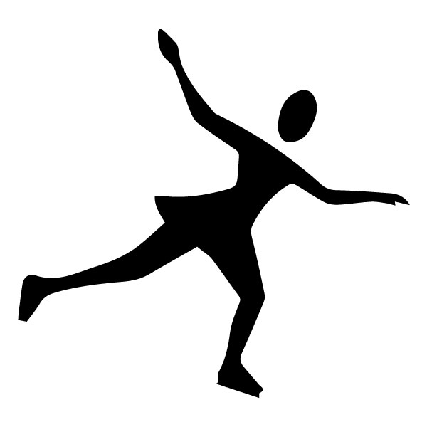 Ice skater A LAK 2 W Sports Wall Decal