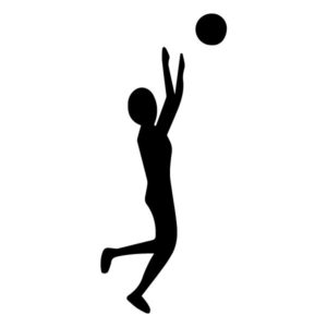 Male Volleyball Player 1A LAK 2u Sports Wall Decal
