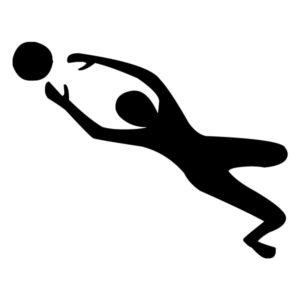 Male Volleyball Player 2B LAK 2x Sports Wall Decal