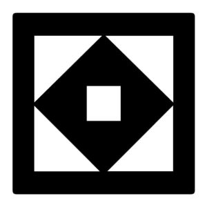 Square and Diamond Motif Lettering Art 6 H Wall Decal