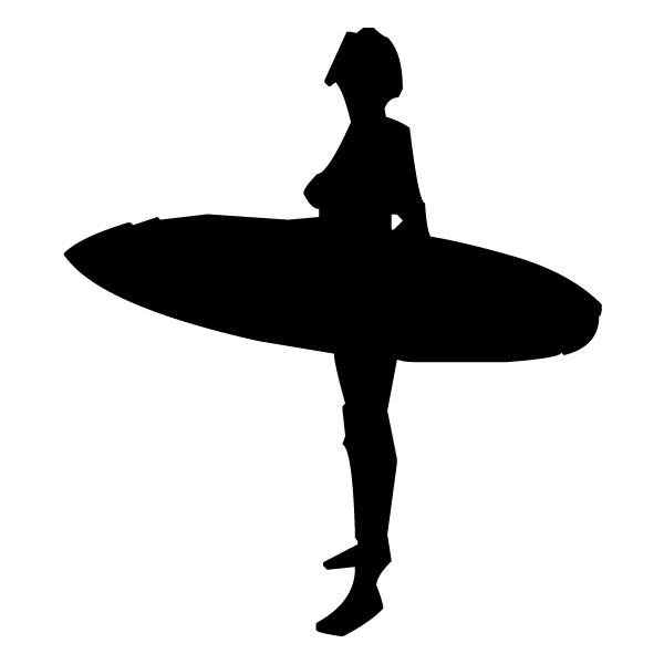 Surfer Girl B LAK 28 5 Surfing Wall Decal