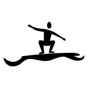 Surfer and a Wave A LAK 28 0 Surfing Wall Decal