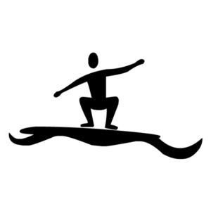 Surfer and a Wave B LAK 28 1 Surfing Wall Decal
