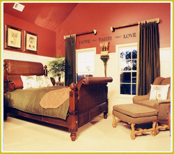 Caribbean and African themed bedroom