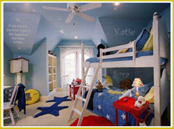 Personalize a kid's room with names and quotations