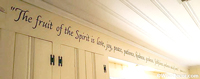 The fruit of the Spirit is love, joy, peace, patience Wall Decal
