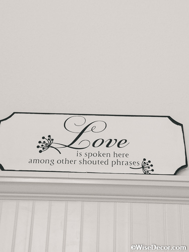 Love is spoken here among other shouted phrases Wall Decal