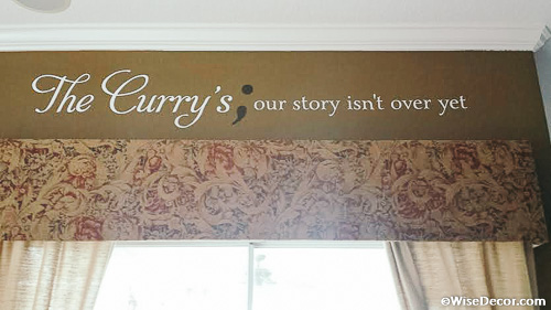 The Curry's, our story isn't over yet Wall Decal