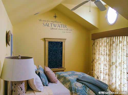 the cure for anything is salt water Wall Decal