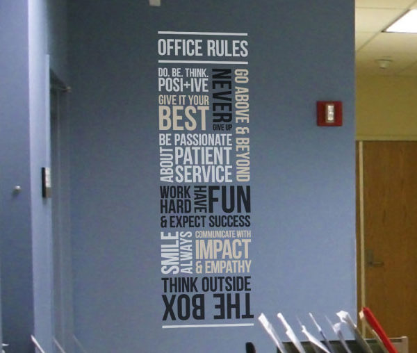 Office rules do Wall Decal